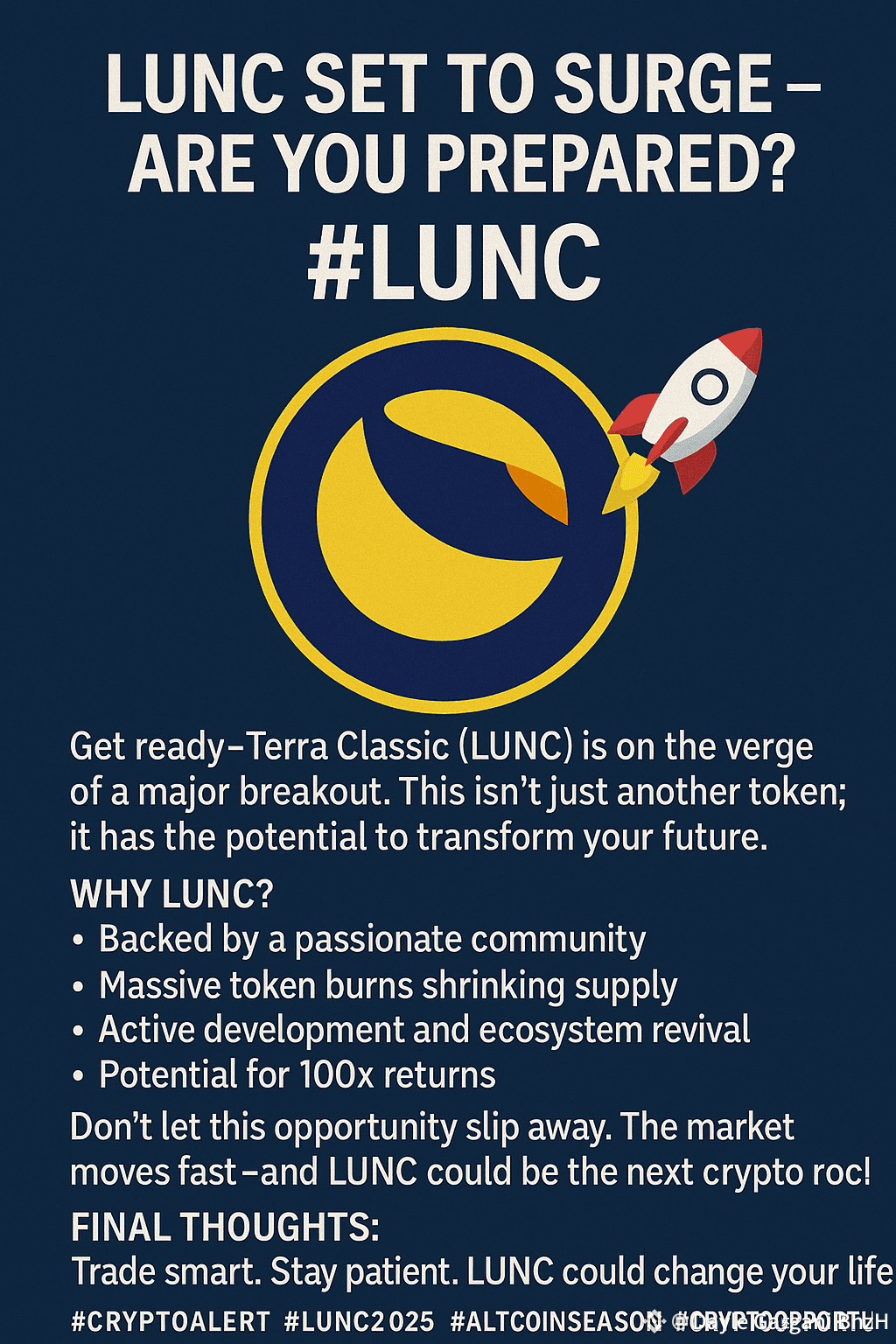 LUNC Preparado para a Explosão – Você Está Pronto❓ Símbolo | Dayle Gargani  BhzH1 no Binance Square