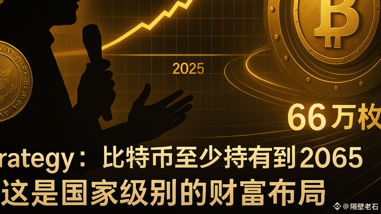 Strategy 放话要持币到2065：兄弟们，这不是HODL，这是把比特币当成国家级资产来囤》 | 隔壁老石على Binance Square