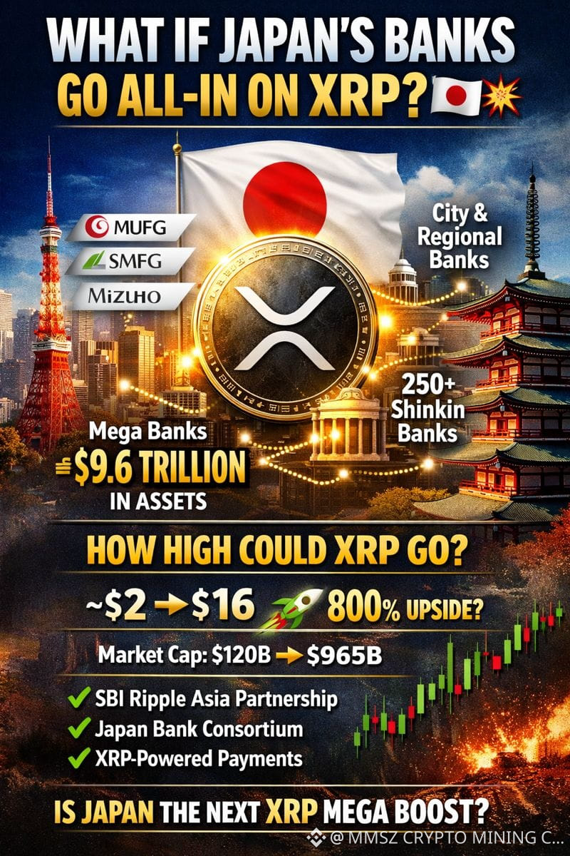 🚨 如果日本的银行全力以赴投入$XRP 会怎样？ 🇯🇵💥 大多数人认为XRP的价格在~$2，想，“就这样？” | MMSZ CRYPTO  MINING COMMUNITY发布于币安广场