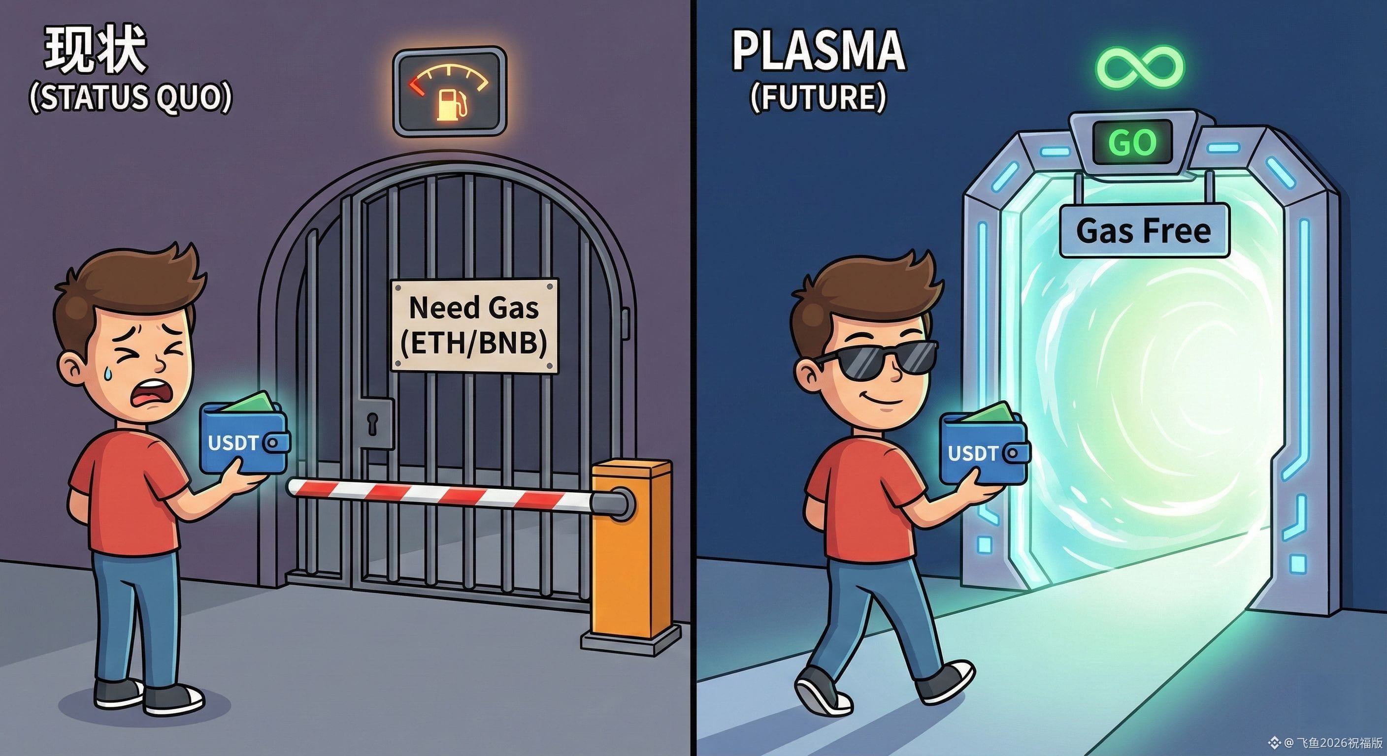 深度】摆脱Gas 束缚：稳定币支付必须实现“USDT即转即到” | 飞鱼2026祝福版sur Binance Square