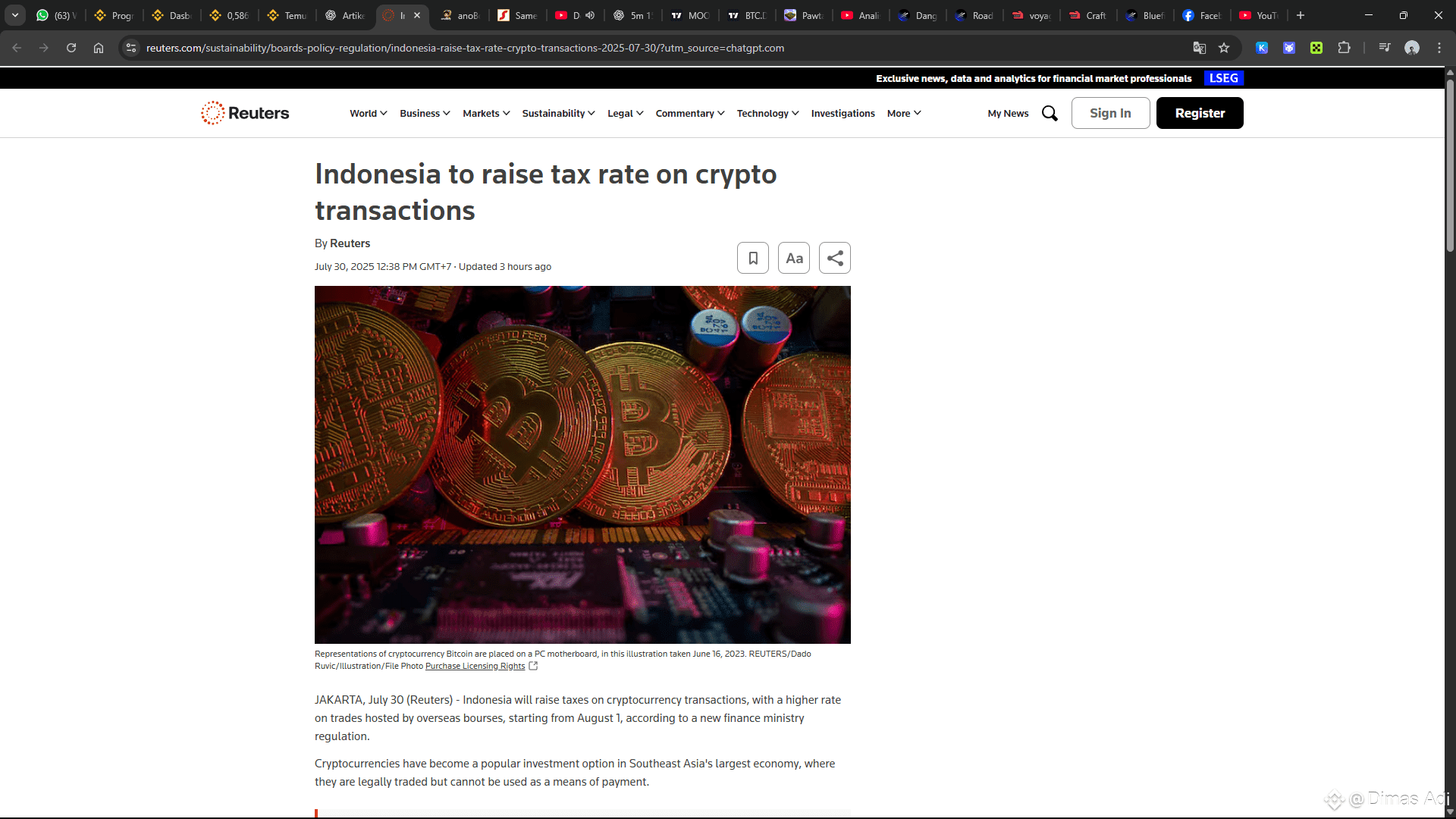 Indonesia Crypto Tax Increase The Indonesian government | Dimas Adi on  Binance Square