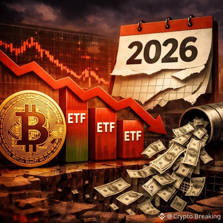 Bitcoin Etfs' Six-Day Loss Foreshadows 2026 Net Outflows
