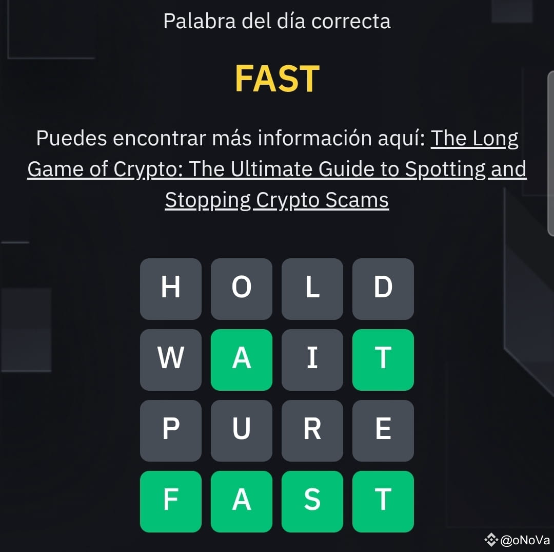WOTD 4 letters - | oNoVa on Binance Square