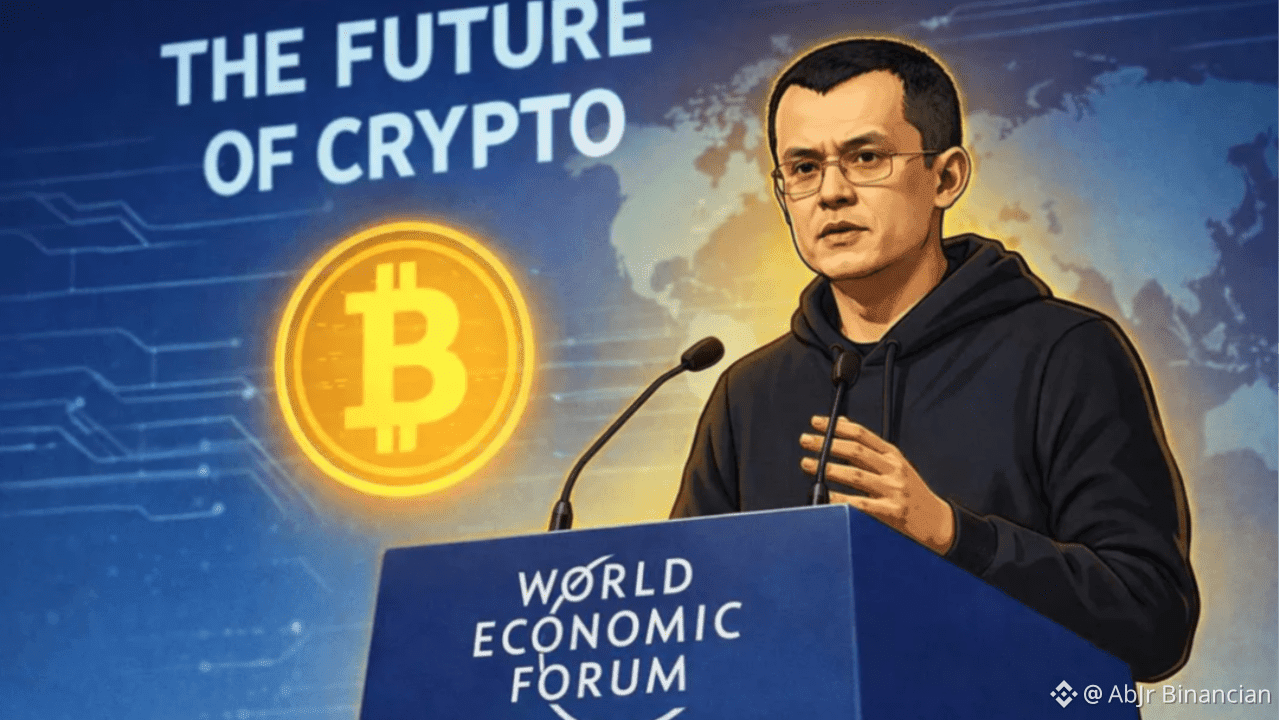 Highlights from CZ at Davos 2026 — What He Said and Why It Matters | AbJr  Binancian on Binance Square