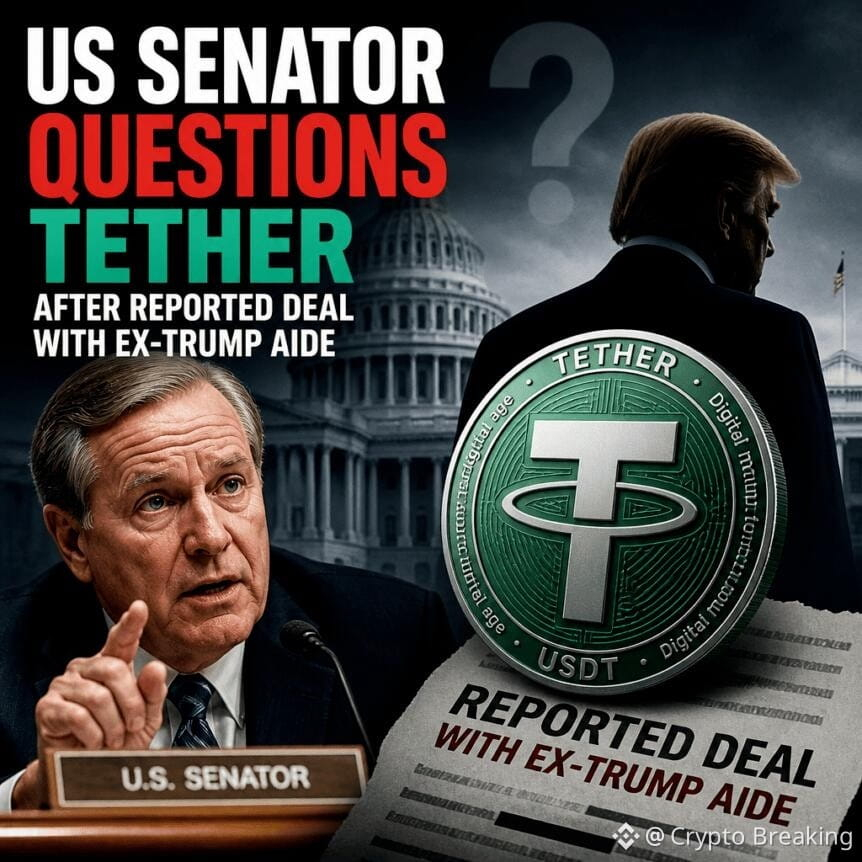 Us Senator Questions Tether After Reported Deal With Ex‑trump Aide