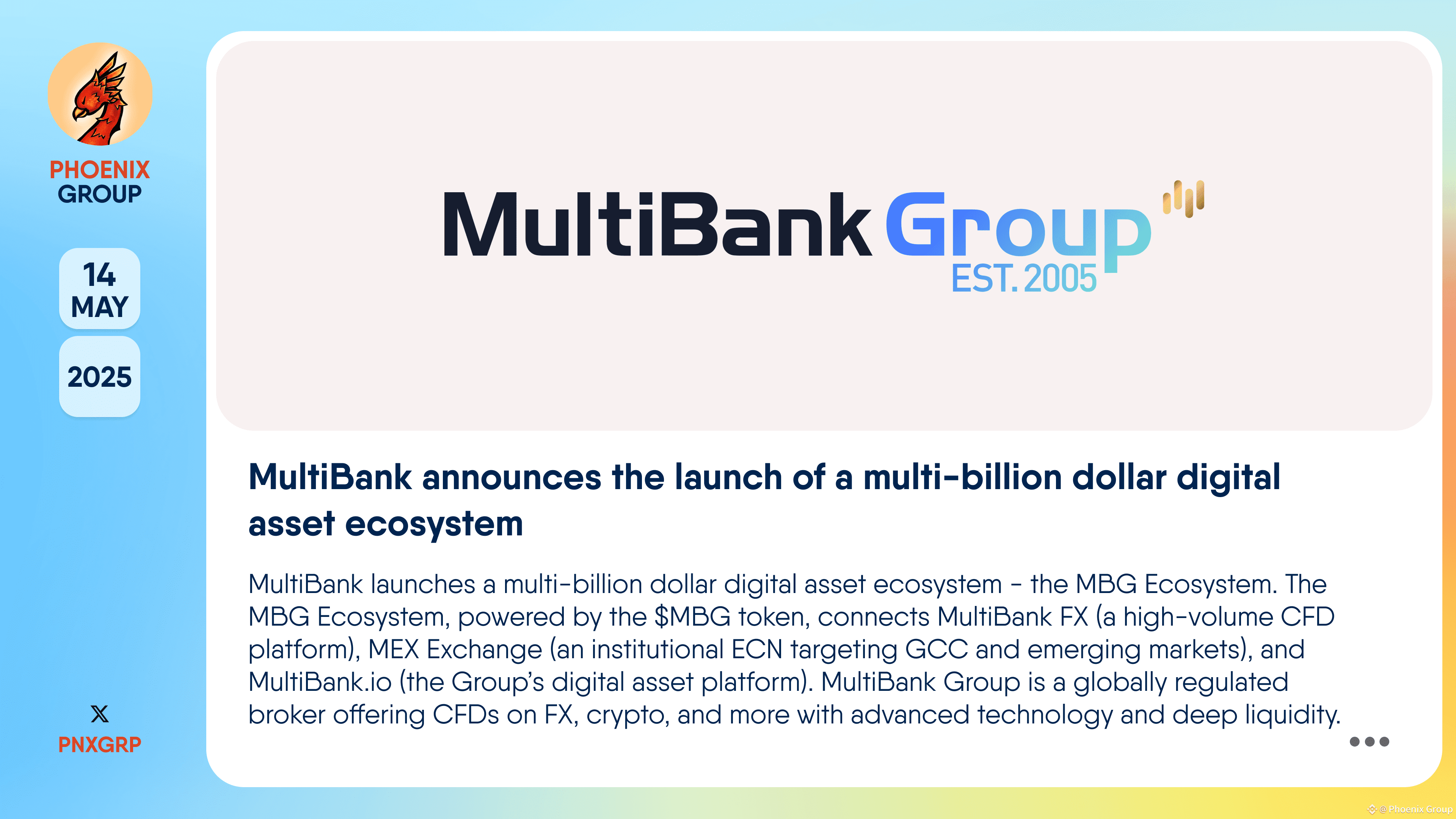 MultiBank announces the launch of a multi-billion dollar | Phoenix Group on  Binance Square