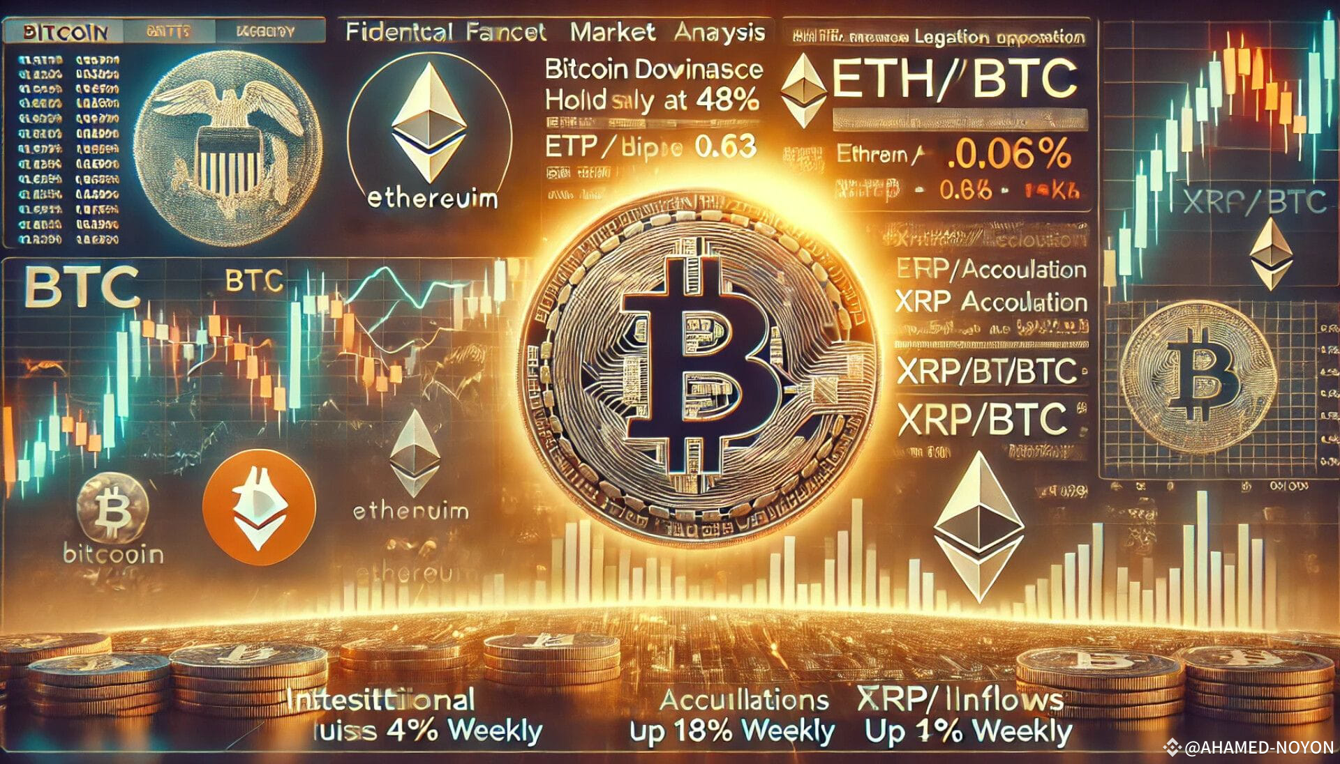 BTC Bitcoin dominance holds steady at 48% as altcoins face | AHAMED-NOYON  on Binance Square