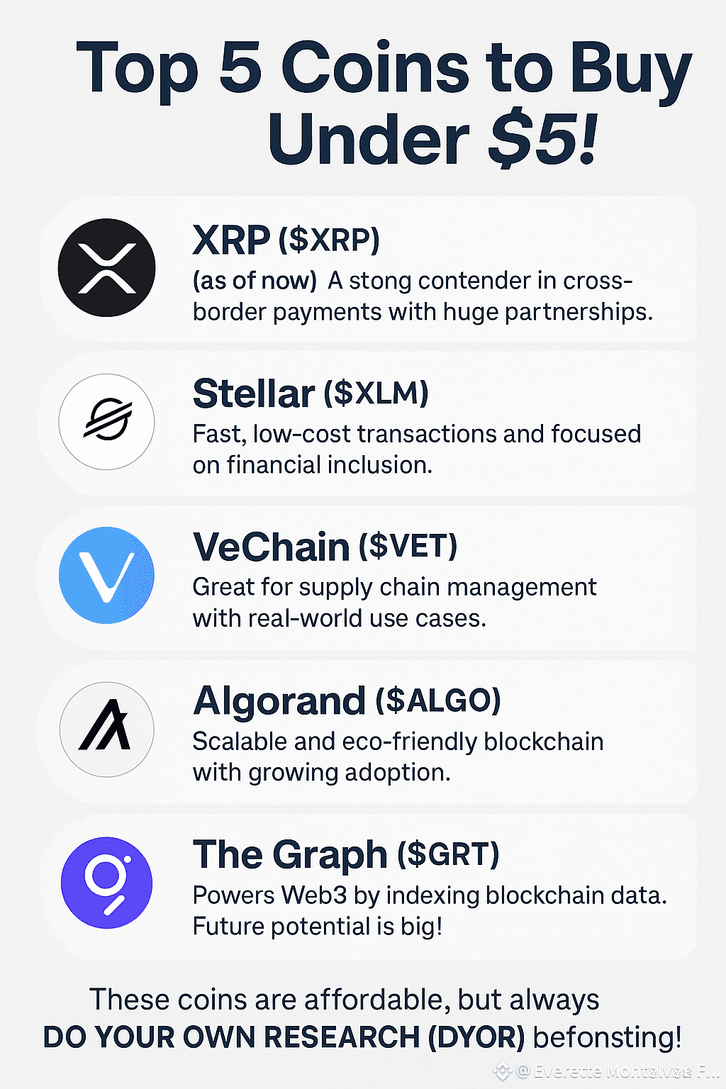 Top 5 Coins to Buy Under $5!🤑 Looking to invest without | Deepbau on  Binance Square