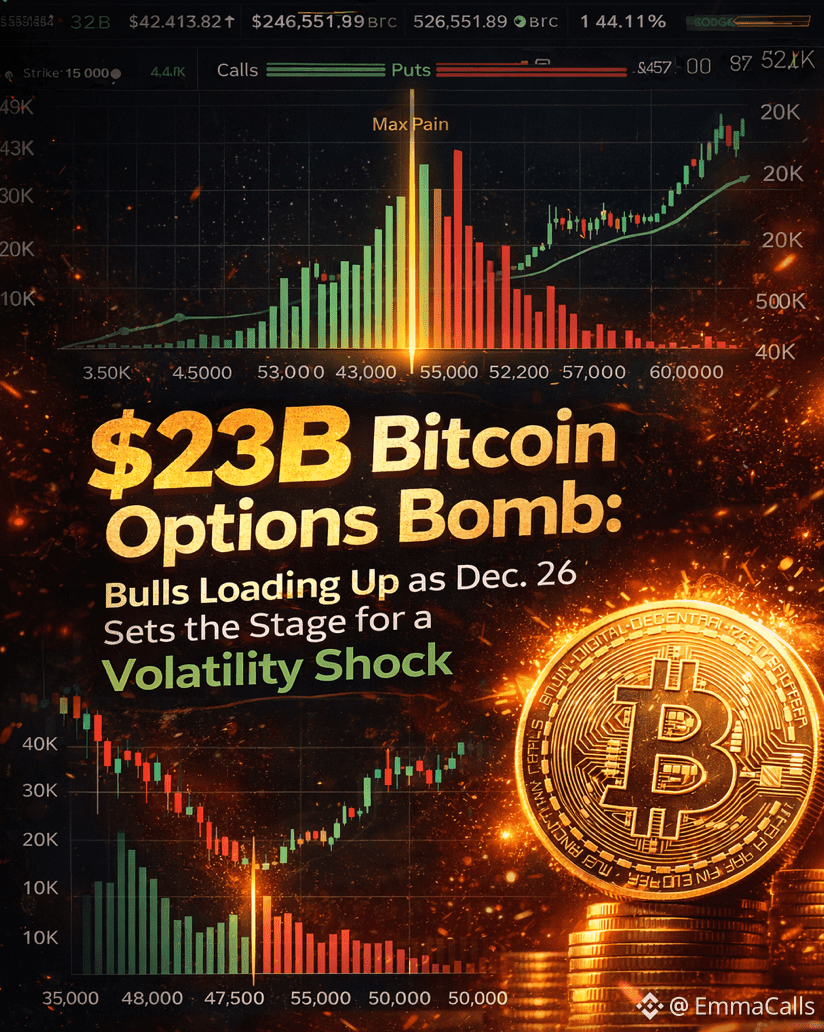 $23B Bitcoin Options Bomb: Bulls Loading Up as Dec. 26 Sets | EmmaCalls on  Binance Square