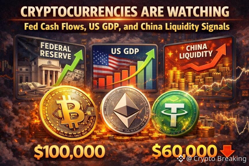 Cryptocurrencies Are Watching Fed Cash Flows, Us Gdp, And China Liquidity Signals