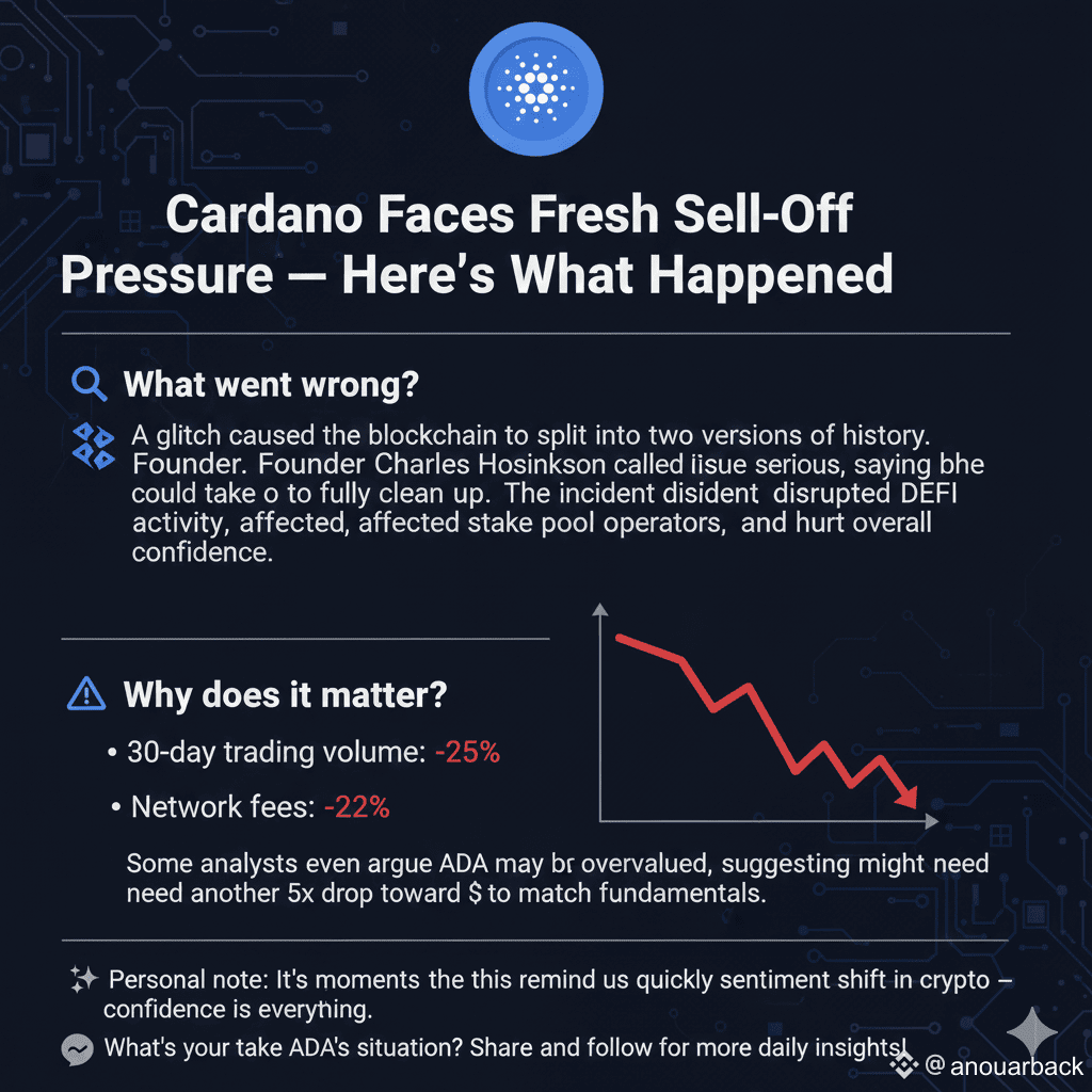📉 How weak is Cardano?! Cardano ($ADA ) has had a rough | anouarback on  Binance Square