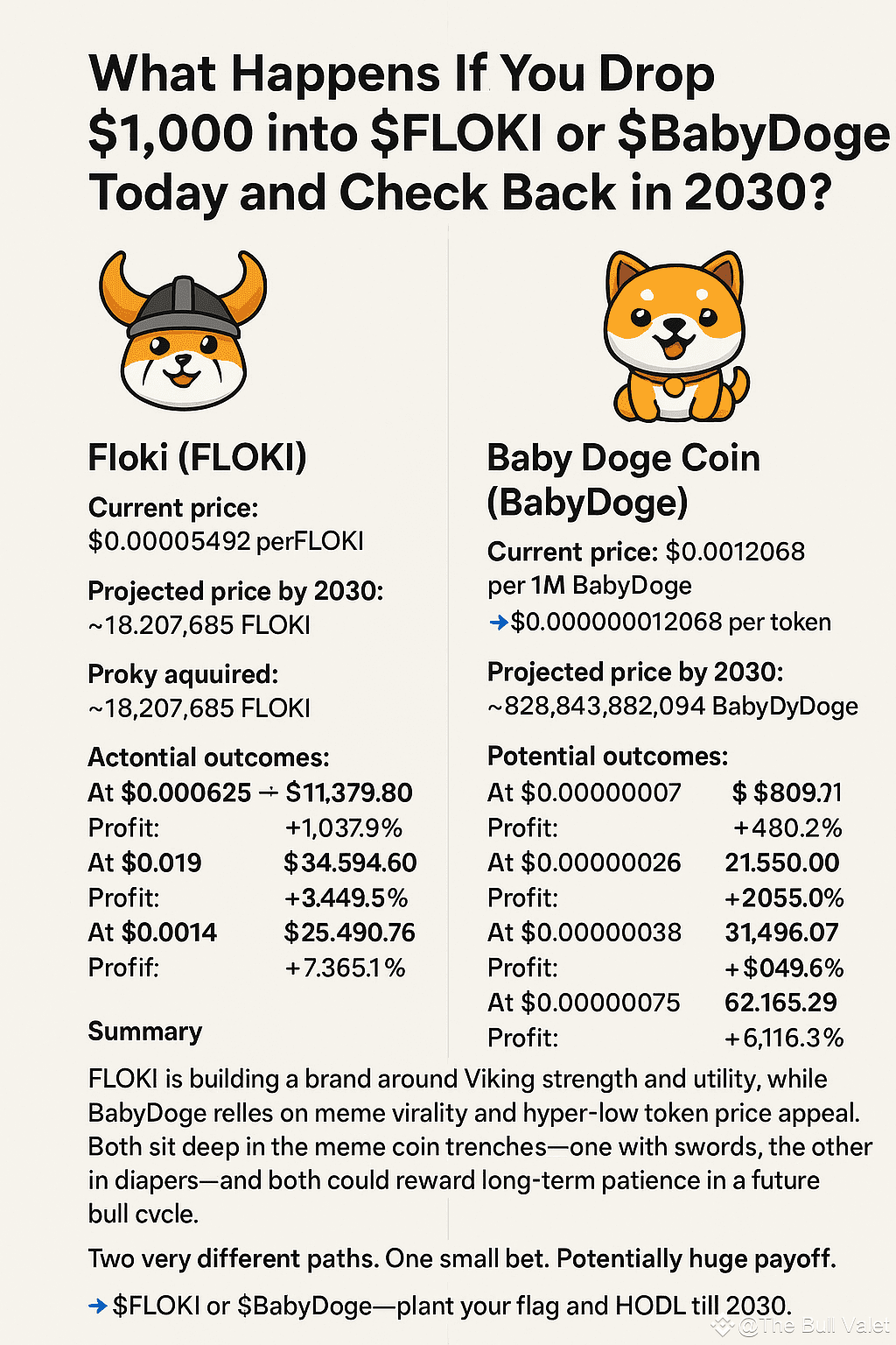 What Happens If You Drop $1,000 into $FLOKI or $BabyDoge | Dynasty 加密 News  on Binance Square