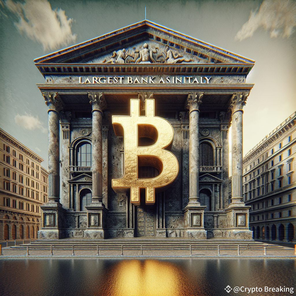 意大利最大银行向比特币投资100 万美元，进军加密货币市场| Crypto Breaking发布于币安广场