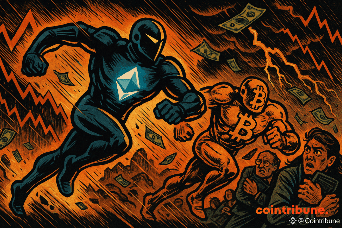 Le super-héros d'Ethereum devance Bitcoin dans une tempête financière chaotique.