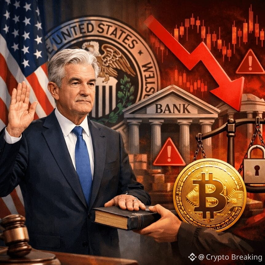 New Fed Chair Sworn In, Crypto Regulation Risk To Institutions Rises