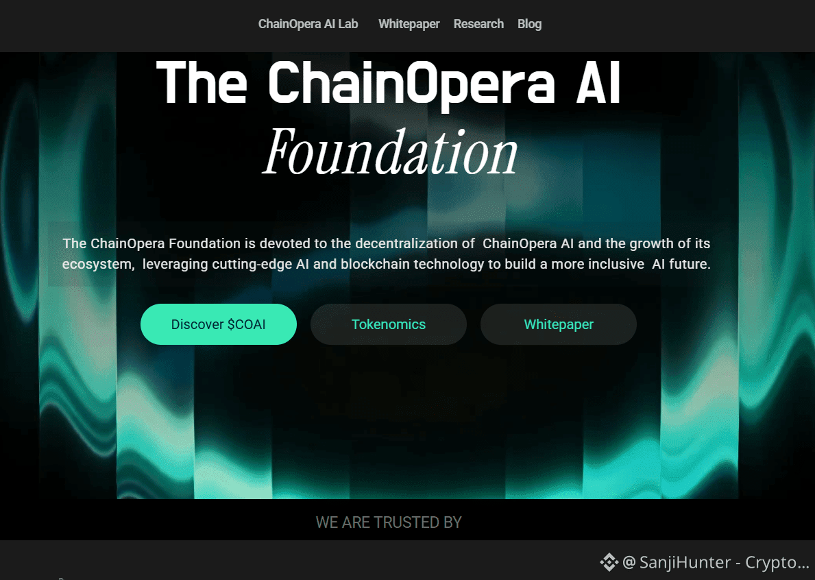🌐 CHAINOPERA AI $COAI LAUNCHES FOUNDATION AND COAI ECOSYSTE | SanjiHunter  - CryptoNews on Binance Square