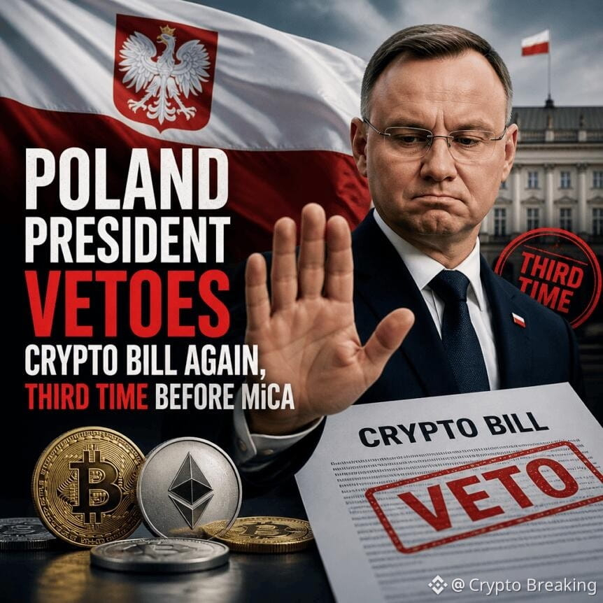 Poland President Vetoes Crypto Bill Again, Third Time Before Mica
