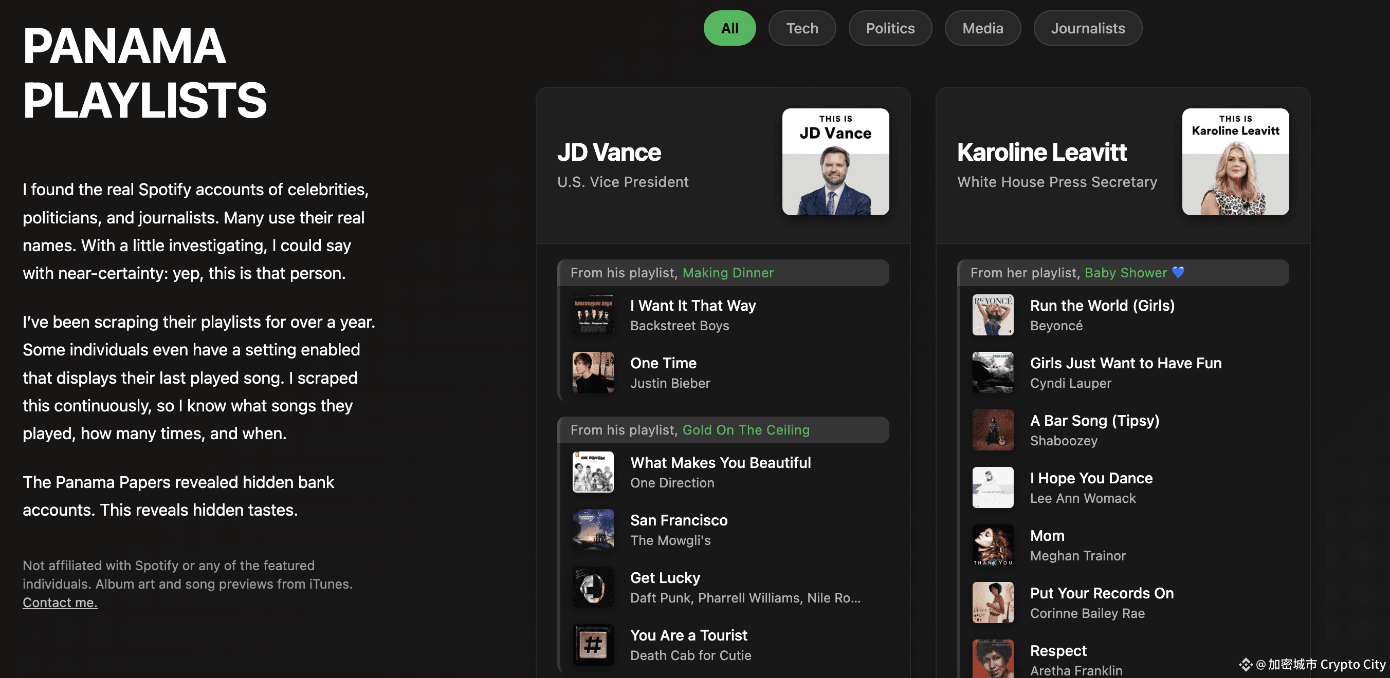Spotify-個資外洩-Panama Playlists