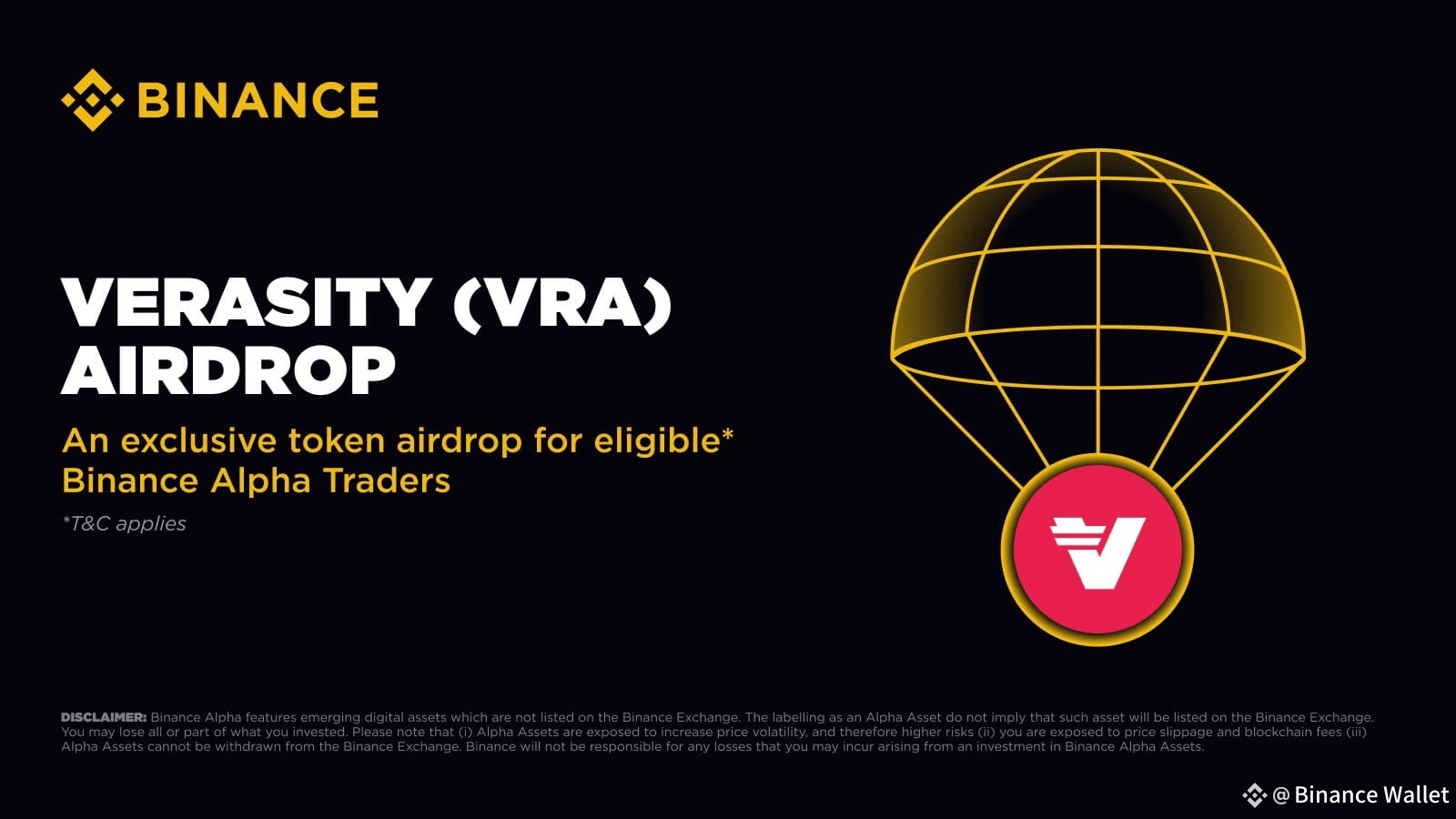 Verasity (VRA) is now live on Binance Alpha! 🌟 Users with | Binance Wallet  on Binance Square