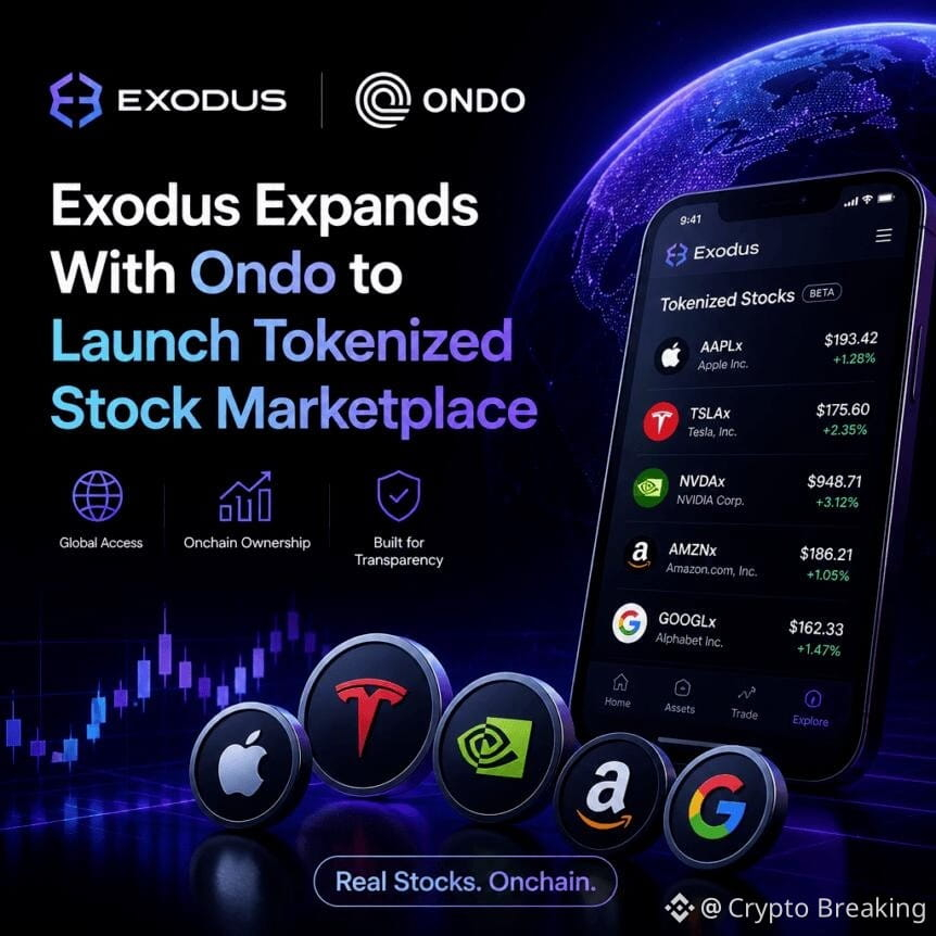 Exodus Expands With Ondo To Launch Tokenized Stock Marketplace