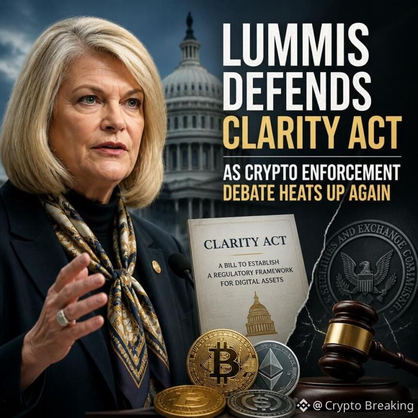 Lummis Defends Clarity Act As Crypto Enforcement Debate Heats Up Again