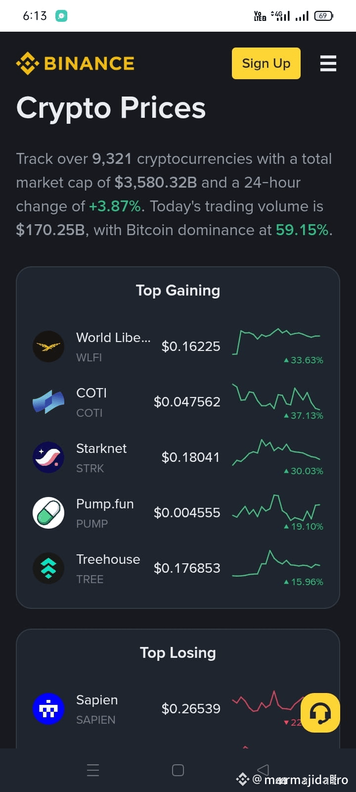 A trading operation can 