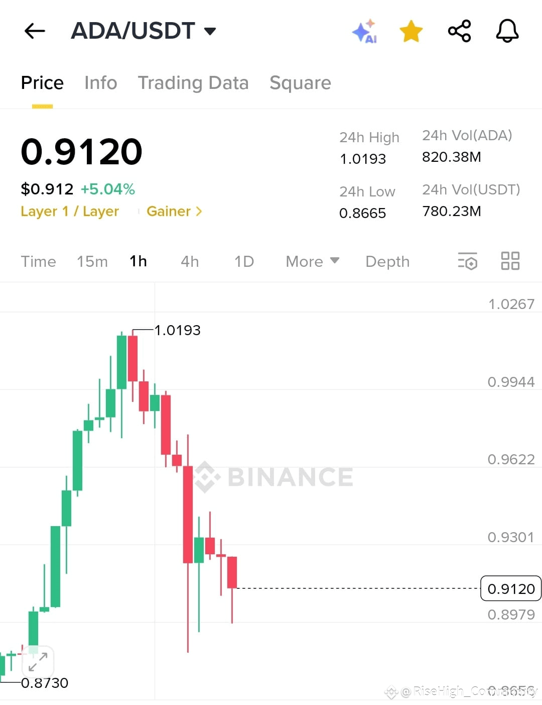 ADA USDT — SHORT SETUP 📉 ADA rallied sharply to $1.0193 | Crypto_LUX on  Binance Square