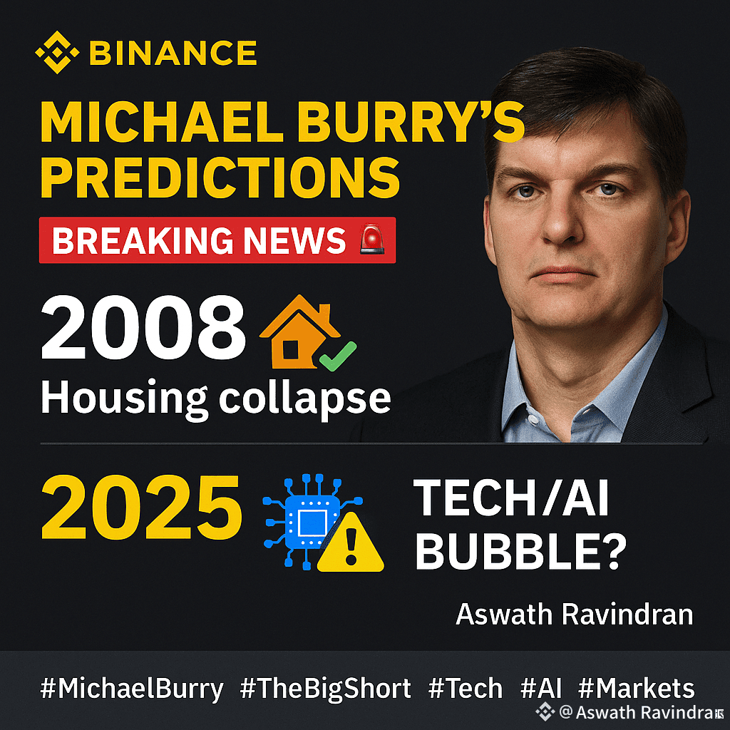 🚨 BREAKING NEWS — MICHAEL BURRY ALERT The man who predict | Aswath  Ravindran on Binance Square