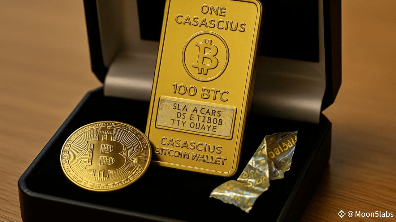 Legendary Casascius Gold Bar Opened After 13 Years: 100 BTC Moved, but Fork  Coins Lost | Moon5labs on Binance Square
