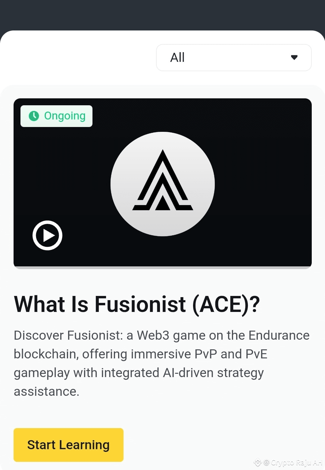 ACE Binance Learn & Earn $ACE All Answer | Crypto Raju x on Binance Square