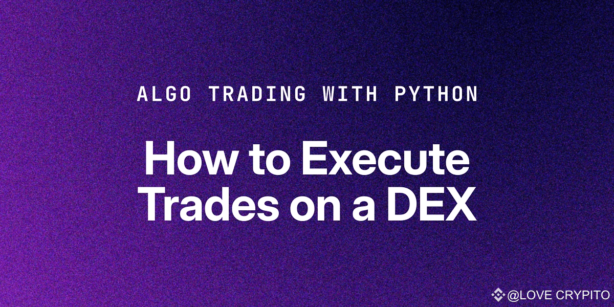 Algorithmic Trading with Python: How to Execute Trades on a DEX | NEW ...