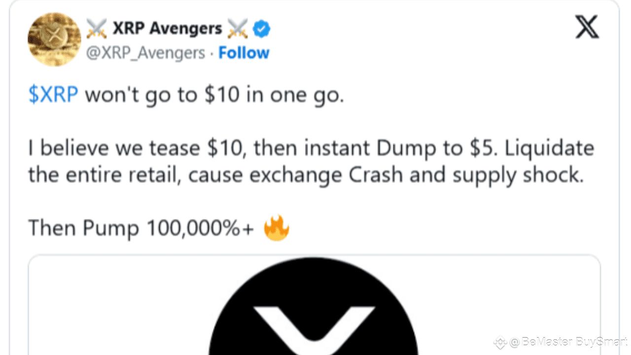 Trader: Instant XRP Dump to $5 Before 100,000% Rocket Rally | BeMaster  BuySmart on Binance Square