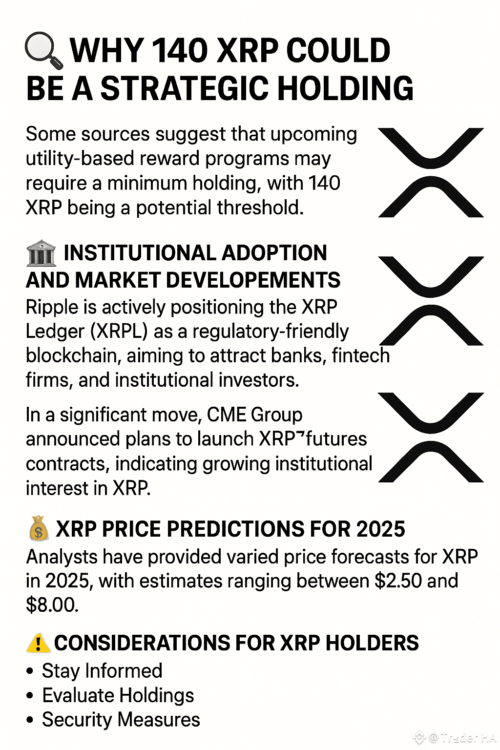 🔍 Why 140$XRP Could Be a Strategic Holding Some sources | Trader HA on  Binance Square
