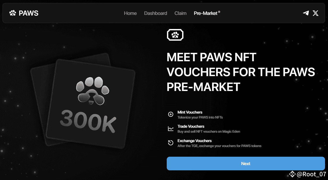 PAWS Pre-Market Guideline 🐾 Mint & Trade PAWS | Root-Crypto on Binance  Square