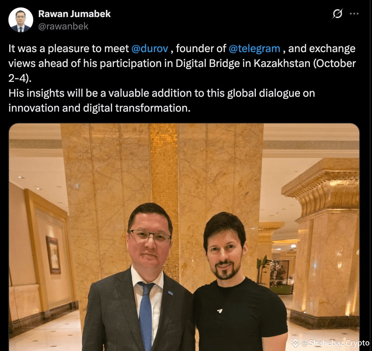 ⚡️ Pavel Durov will hold a speech at the Digital Bridge 2025 | Shahebaz  Crypto on Binance Square