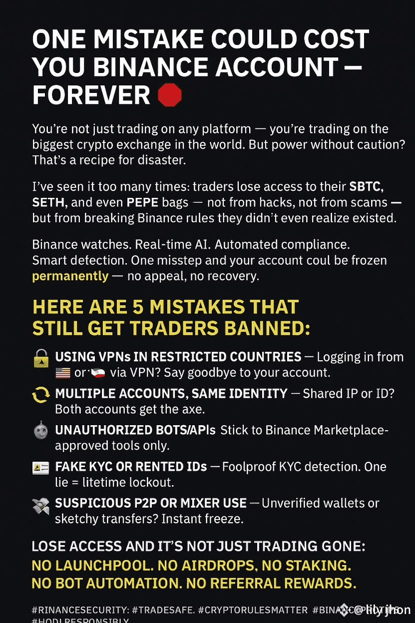 ONE MISTAKE COULD GET YOUR BINANCE ACCOUNT PERMANENTLY | H U M A on Binance  Square