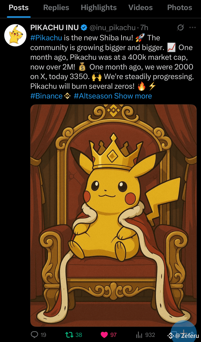 Latest #pikachuinu News, Opinions and Feed Today | Binance Square
