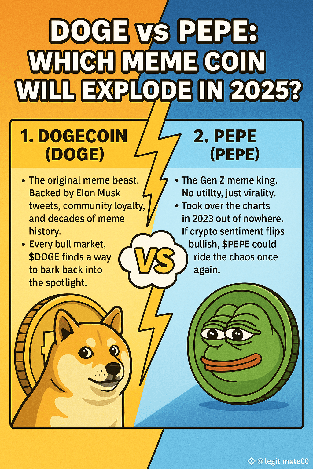DOGE vs PEPE: Which Meme Coin Will Explode in 2025? The | legitimate00 on  Binance Square