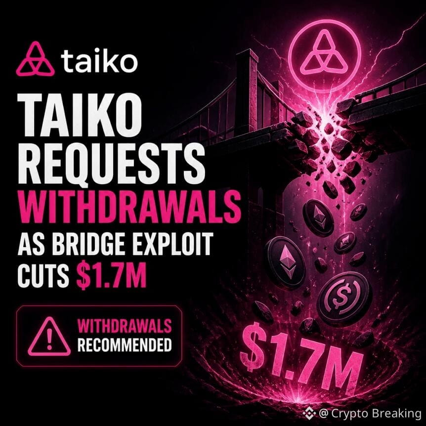Taiko Requests Withdrawals As Bridge Exploit Cuts $1.7m