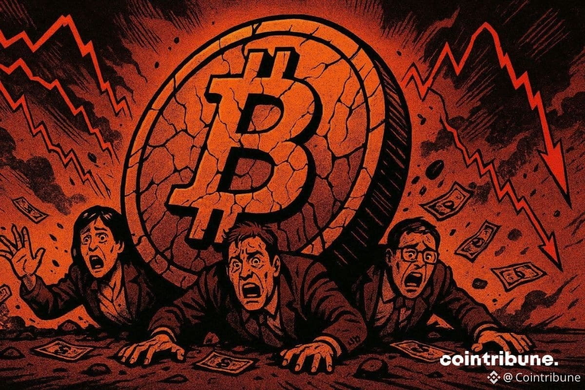 Les investisseurs écrasés par une gigantesque pièce de bitcoin, suite aux liquidations massives.