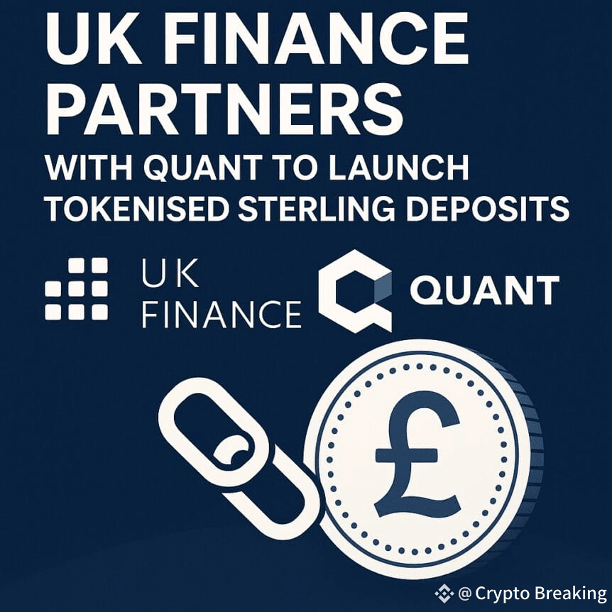Uk Finance Partners With Quant To Launch Tokenised Sterling Deposits