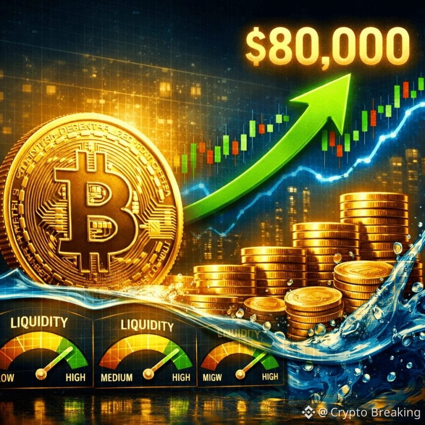 Bitcoin Liquidity Balance Signals Potential Rally Toward $80k