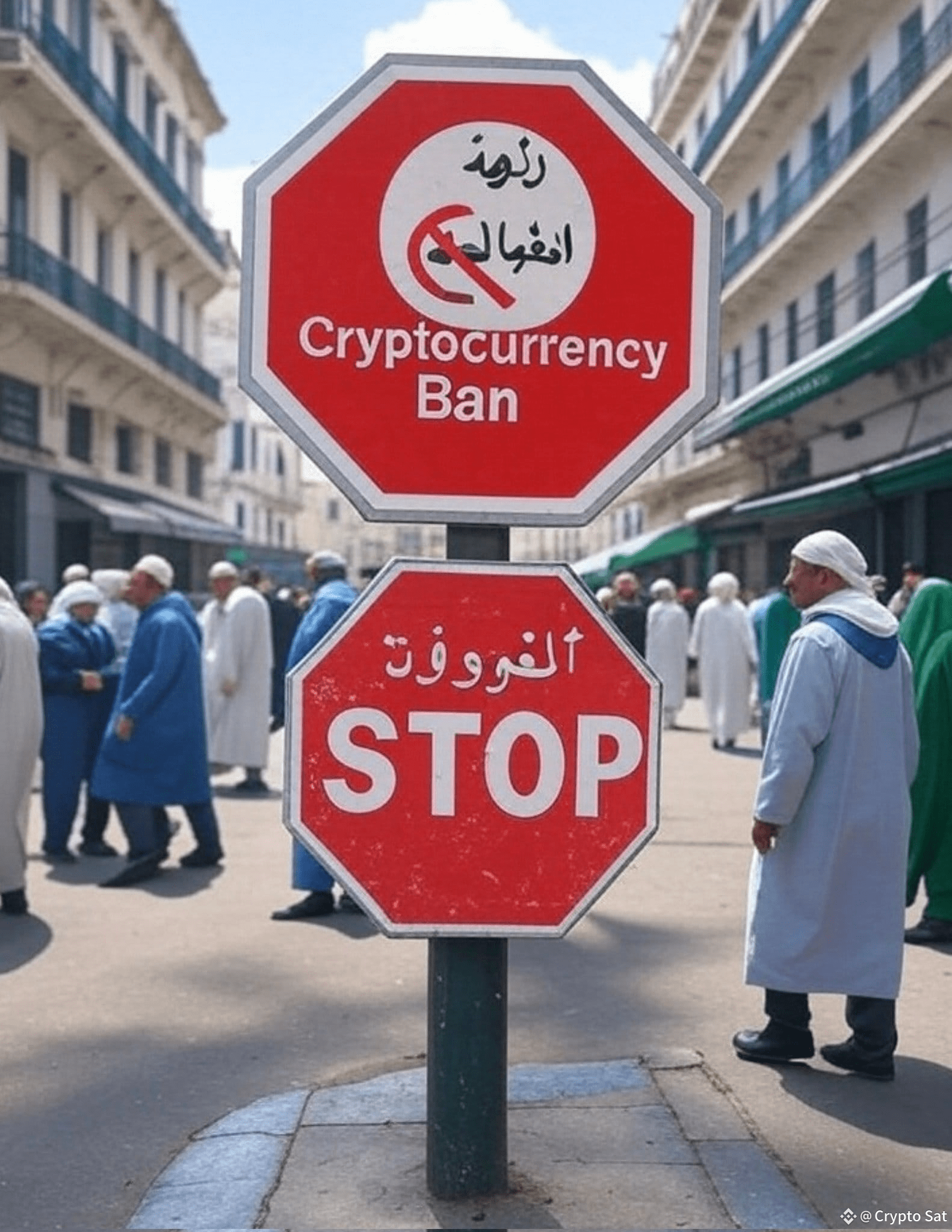 🇩🇿 Algeria BANS ALL CRYPTOCURRENCIES 🛑 Algeria just | Crypto Sat on  Binance Square