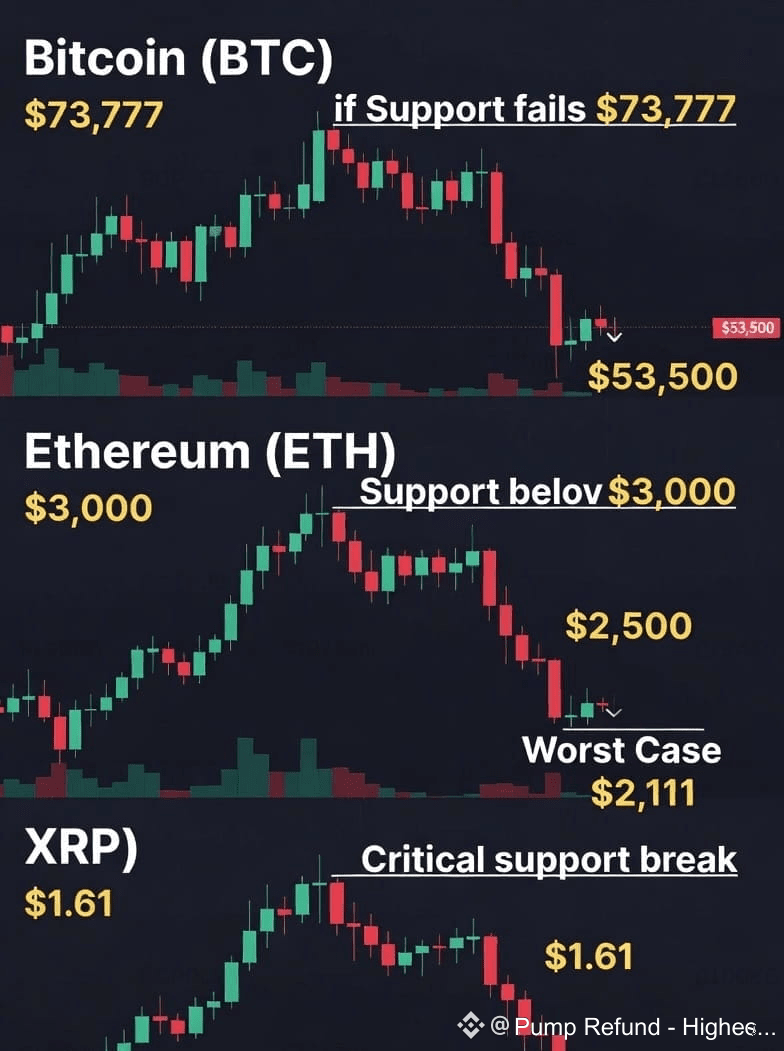 市場更新：關鍵價格水平🚀 比特幣($BTC) 目前正受到密切關注。如果其即時支撐失敗，可能會向$73,777 移| 幣安廣場上的Pump  Refund - Highest Rebate Rates