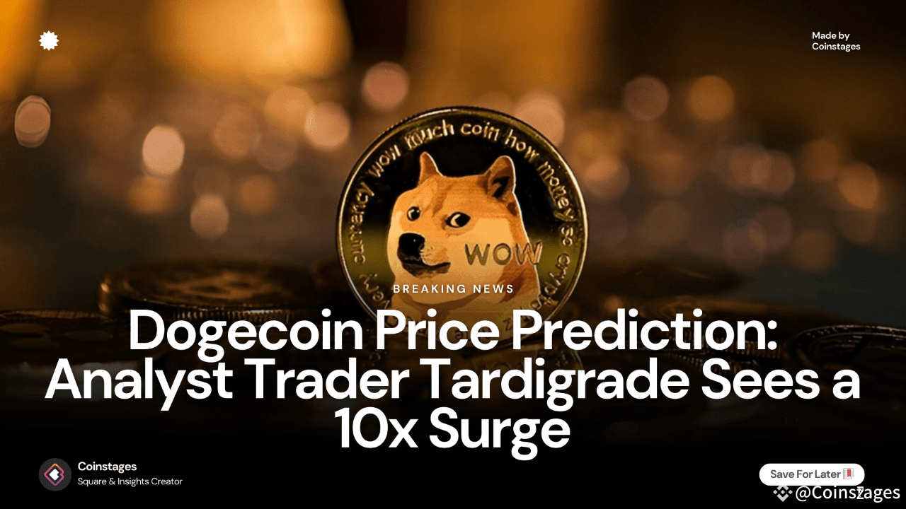 Dogecoin Price Prediction: Analyst Trader Tardigrade Sees a 10x Surge! |  Coinstages on Binance Square
