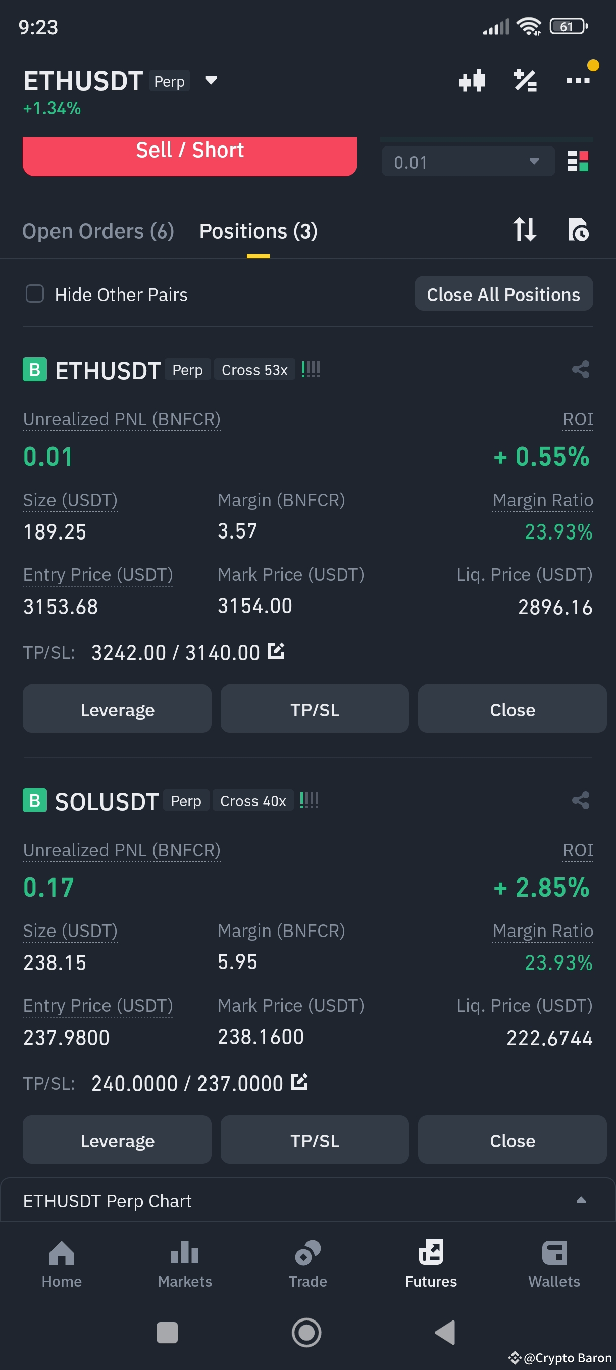 take profit or wait is #btc going to dump??? #eth #sol | Crypto Baron on  Binance Square