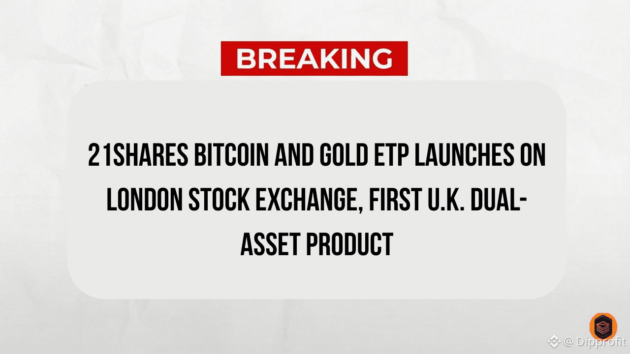 21Shares lanza su producto negociado en bolsa de bitcoin y oro en la Bolsa  de Valores de Londres, el primer producto dual de activos en el Reino Unido  | Dipprofit en Binance