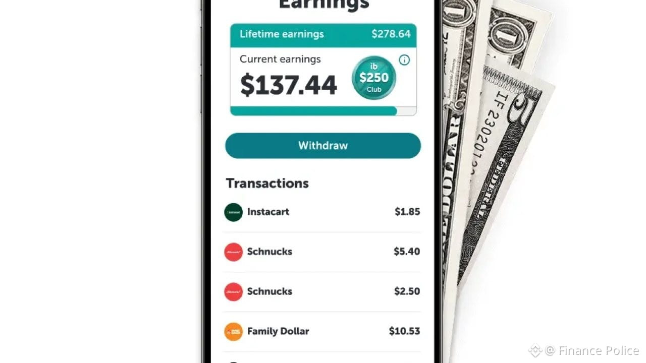 Ibotta 'How to get cash back' graphic showing app screenshots and step-by-step instructions.