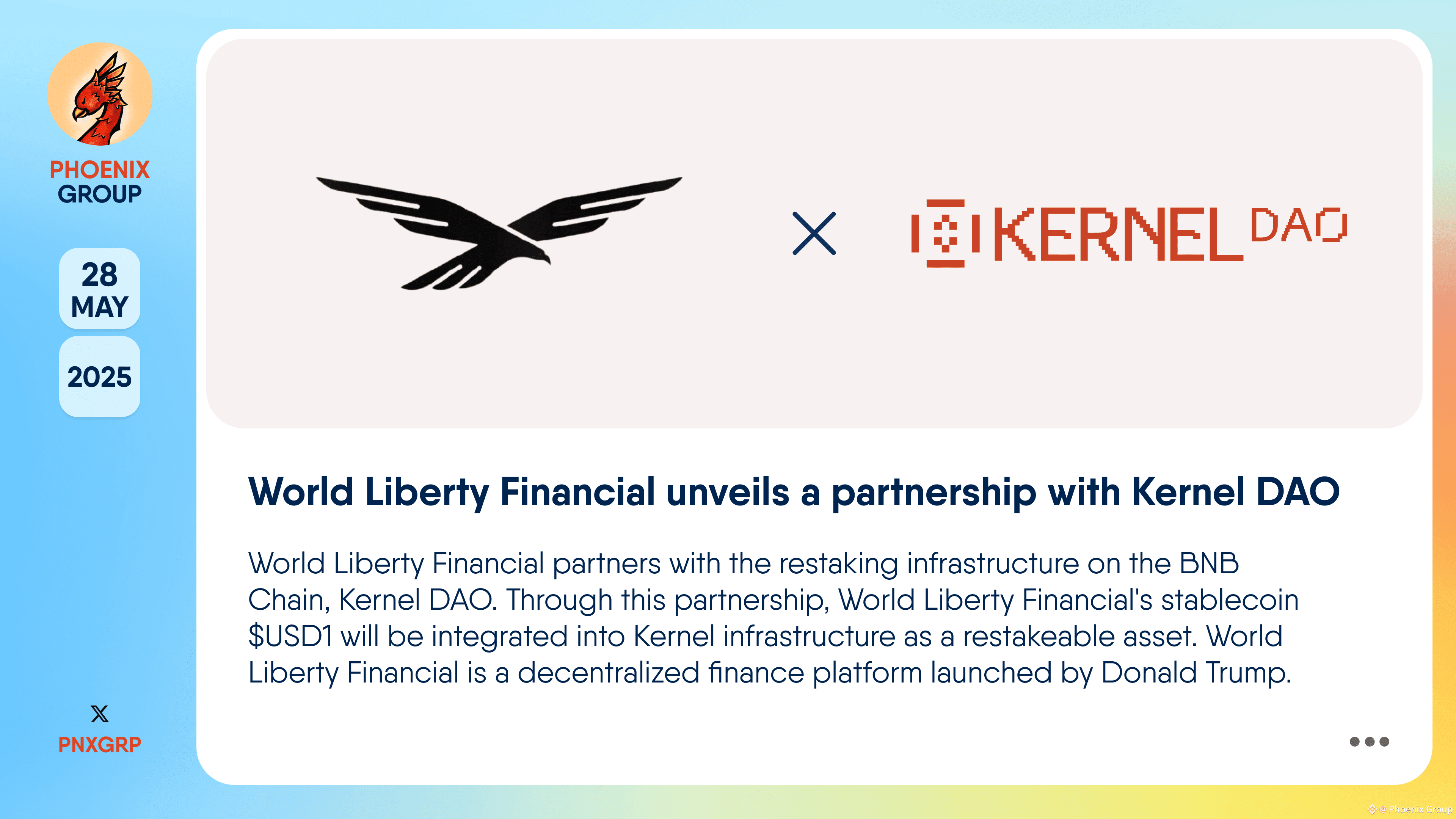 World Liberty Financial unveils a partnership with Kernel DA