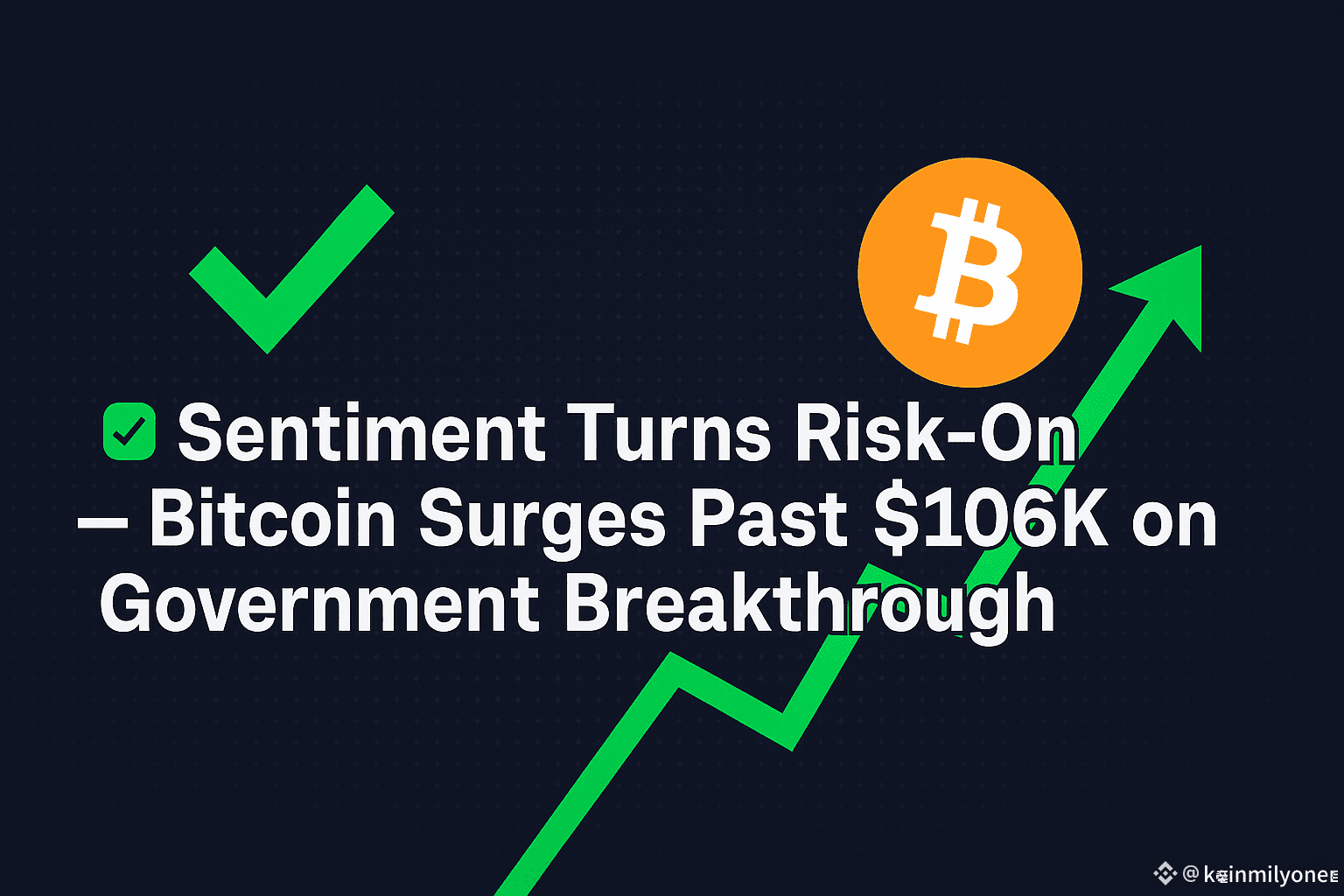 ✓ Sentiment Turns Risk-On ✓ — Bitcoin Surges Past $106K on G | koinmilyoner  على Binance Square